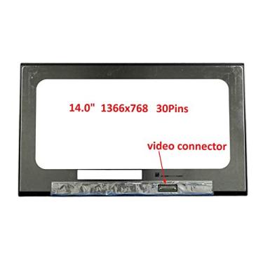 Imagem de FULLCOM Nova tela de substituição LCD HD 1366x768 (sem toque) 14,0 polegadas 30 pinos fosco para Dell Latitude 5400/5401/5410/5411 para laptop/tela/aplicação LCD