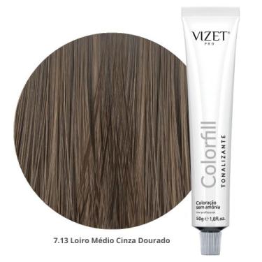 Imagem de Tratamento Tonalizante Colorfill 7.13 Loiro Médio Cinza Dourado 50gr V
