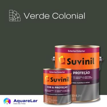 Imagem de Esmalte Cor e Proteção Suvinil Acetinado, VERDE COLONIAL, 900ML