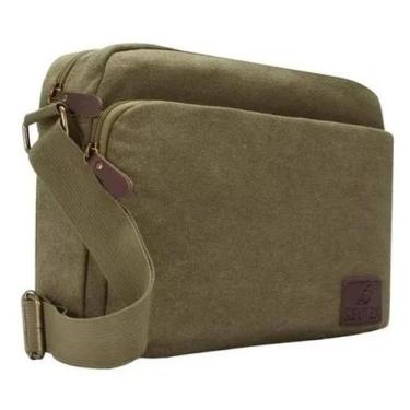 Imagem de Bolsa Unissex Feminina Masculina de Lona Transversal - Tamanho Médio -
