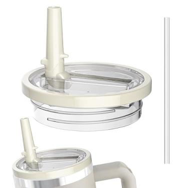 Imagem de Miavers 1 pacote com tampa de canudo dobrável de 1,134 g para copo Stanley Quencher, tampa de copo à prova de vazamento e resistente a derramamentos, conveniente capa de copo aplicável ao copo Stanley