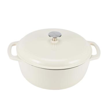 Imagem de Forno holandês Amazon Basics Ferro fundido esmaltado 6L branco