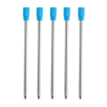 Imagem de Refil de esferográfica de metal DunBong D1 para escrita multifuncional de ponta média, pacote preto com 5 peças, Azul