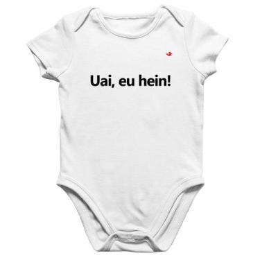 Imagem de Body Bebê Algodão Uai, eu hein! - Foca na Moda, Branco, M