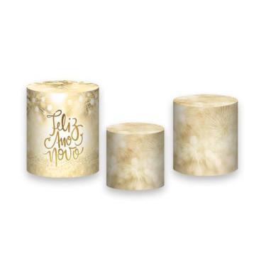 Imagem de Trio De Capa Cilindro - Feliz Ano Novo Dourado Elegante 005 - Via Core