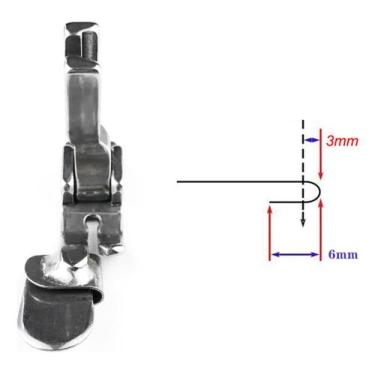 Imagem de Calcador Fazer Dobrar Barras 6mm Maquina Costura Reta - NoBrand
