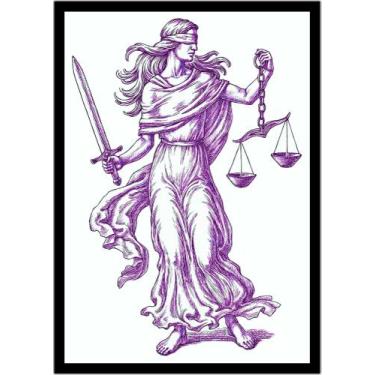 Imagem de Quadro Decorativo Direito Advogados Deusa Têmis Advocacia Justiça Sala