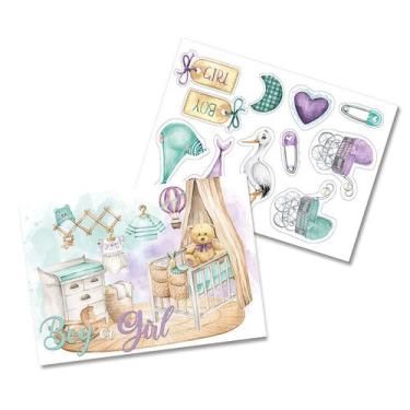 Imagem de Kit Decorativo - Chá Revelação Especial - 1 unidade - Festcolor - Rizz