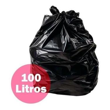 Imagem de Saco De Lixo Preto 100 Litros - 100 Unidades - HIGIPACK