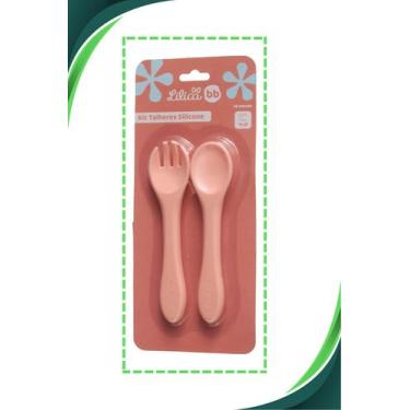 Imagem de Talheres Silicone Colher Garfo Lilica Ripilica Bb Meninas - Pacific, C