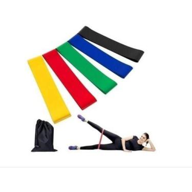 Imagem de 5 Mini Band Elastico Academia Fit Treino Funcional Exercício - Não Inf