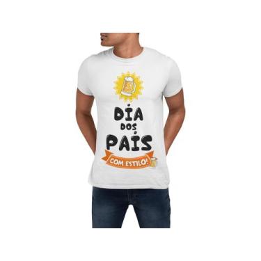 Imagem de Camiseta Frase Dia Dos Pais Papai Pai e Filho Branca - Del France, GG