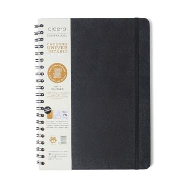 Imagem de Caderno Espiral Clássica Pautado 20X28 Preta 80 Fls, Cicero
