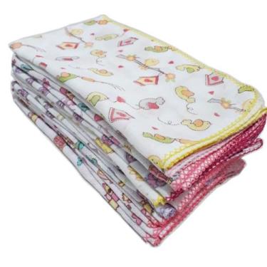 Imagem de 1 Fralda Bebê Grande Estampada 70x70cm Com Crochê - Fadrilar, Feminino