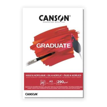 Imagem de Bloco Canson Graduate Oleo/acrilico 290g A3 20f Canson