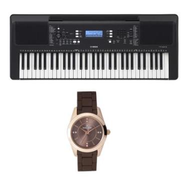Imagem de Kit Teclado Yamaha Arranjador PSR E373 e Relógio Dk11182-5