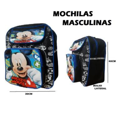 Imagem de Mochila Para Costas Meninos Personagens Infantis Bolsos Para Lápis e G