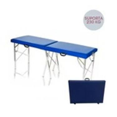 Imagem de Maca dobrável portátil AZUL ROYAL Premium - Estética/Hospitalar - 230k