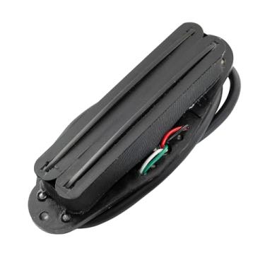 Imagem de Musiclily Hot Rails Captador Dual Blade Humbucker de Tamanho Pickup Single Coil para Guitarra Strat Tele,Corpo Preto com Rails Preto