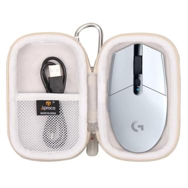 Imagem de Aproca Estojo rígido cinza portátil, para mouse gamer sem fio Logitech G305 Lightspeed