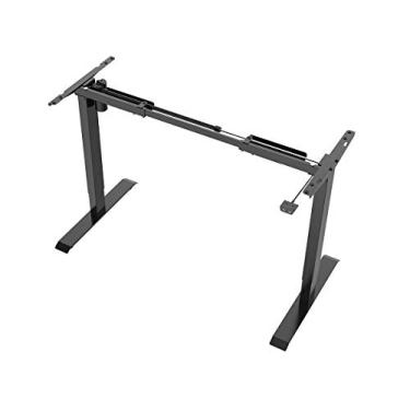 Imagem de Monoprice Mesa de mesa com motor único – preta, de volta ao básico elétrico, 32,3 x 18,9 x 70,9 cm, levanta e reduz até 69,9 kg – Coleção Workstream