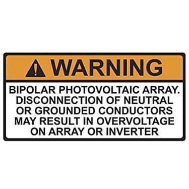 Imagem de Hellermann Tyton 596-00590 Etiqueta solar pré-impressa, 9,5 cm de largura, 5 cm de comprimento, aviso - matriz fotovoltaica bipolar... Laranja/branco, pacote com 50