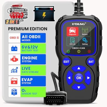 Imagem de UDIAG CR720 OBD2 Scanner testador de bateria 2 em 1, ferramenta de diagnóstico OBD2 para verificação de carro, leitor de código de luz do motor, ferramenta de digitalização e componente de
