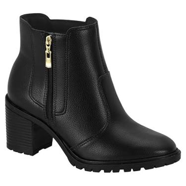 Imagem de Bota Cano Curto Salto Grosso 9075108 Beira Rio (Preto, BR, Adulto, Numérico, 39)