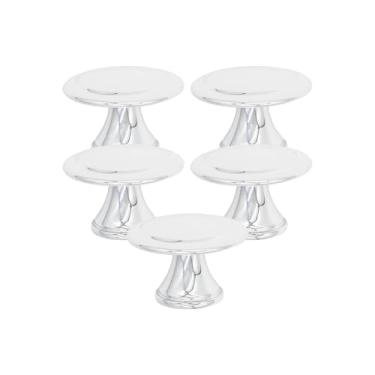 Imagem de Puxador Colonial Ponto Furo Único Gaveta Armário Retrô Conjunto de 5 (Cromado)