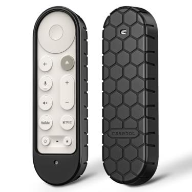 Imagem de Fintie Capa protetora para Google TV Streamer (4K) Voice Search Remote 2024 - Honey Comb Capa de silicone leve antiderrapante à prova de choque (preto)