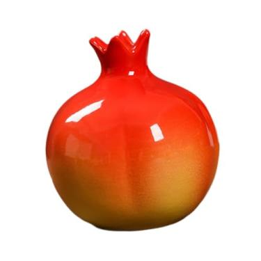 Imagem de Generic Vaso de propagação em forma de fruta Vaso de cerâmica para flores Decoração para casa Suporte para plantas de mesa Decoração para vasos decorativos, Romã