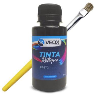Imagem de tinta para couro, sapato bolsa, jaqueta veox retoque premium, preto