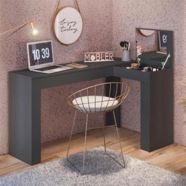 Imagem de Escrivaninha Penteadeira James Preto Fosco - CasaH