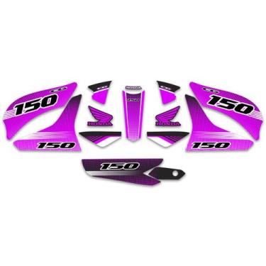 Imagem de Kit Adesivo Carenagem Cg 150 Honda Titan 2011 Rosa - Resitank