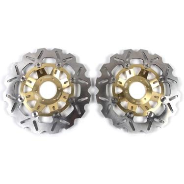 Imagem de 1 par de discos de freio dianteiros flutuantes de rotores compatíveis com Honda CBR250RR (L,N, R- MC22. NC22) 1990-1999, NSR250R 1990-1992, NSR 250 R L, N MC21 1995-1999, peças de acessórios de