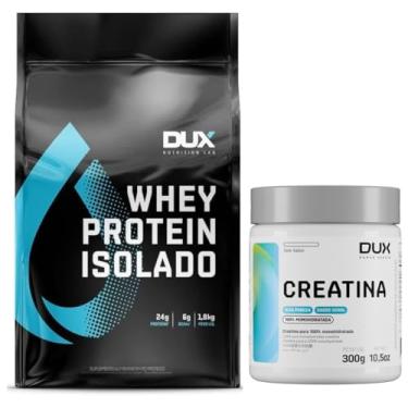 Imagem de Kit Dux Nutrition Whey Protein Isolado Refil (1.8Kg) - Chocolate Branco + Creatina 300g