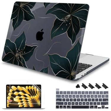 Imagem de Mektron Capa para MacBook Pro 16 polegadas A2141 versão 2019 16 polegadas com tela de retina líquida/Touch ID, capa rígida de plástico com película de teclado, protetor de tela e plugue de poeira,