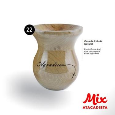 Imagem de Cuia De Madeira Gravada A Laser - Imbuia - Mix Atacadista, MOD 22