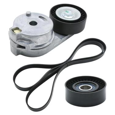 Imagem de Newnessai Kit de polia tensora de correia serpentina do motor 39269 49479, substituição para Jeep Wrangler 3.8L V6 2007-2011, substitui 6PK2285, K060900, 38018, 89033, 06A903315D