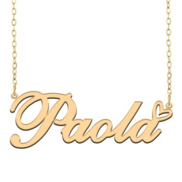 Imagem de A168A Colar de nome personalizado personalizado personalizado colar de nome banhado para mãe filha amizade feminino dia dos namorados aniversário de Natal ano novo, Metal, Sem pedras preciosas