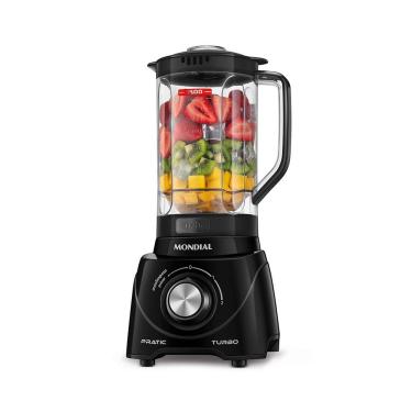 Imagem de Liquidificador Mondial L-98-B Pratic Turbo com 2 Velocidades e Função Pulsar 550W - Preto