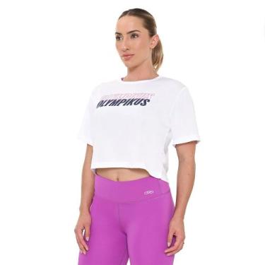 Imagem de Camiseta Box Treino Olympikus Feminina, Branco, G