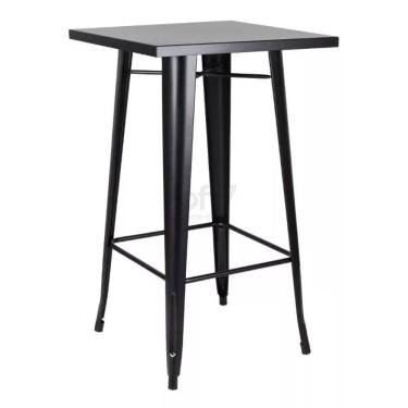 Imagem de Mesa Bistro Tolix Alta Preta  60 X 60 Cm - Bar/café