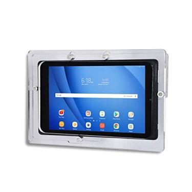 Imagem de TABcare Gabinete VESA de acrílico antifurto de segurança para Samsung Galaxy Tab A 10.1 2019 SM-T510 com kit de montagem na parede (branco, suporte para tablet)