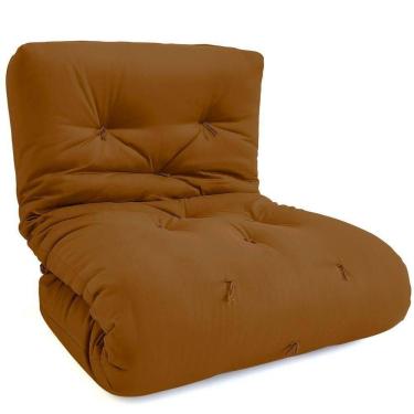 Imagem de Futon Solteiro Dobrável Oriental Confort Plus Caramelo