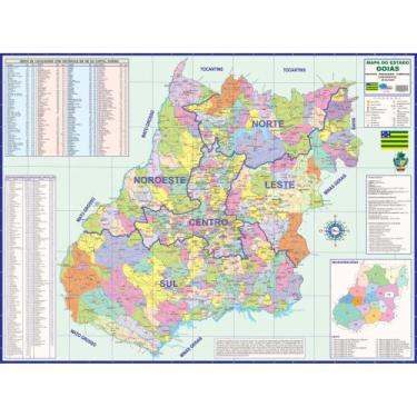 Imagem de Mapa Periódico Estado de Goiás 120CM X 90CM Escolar e Político - Multi