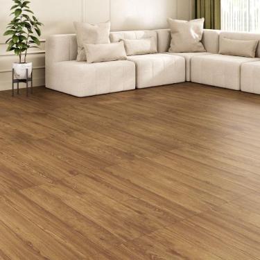 Imagem de Piso Vinílico Autocolante Régua Amadeirado por 5M² Cor Jacarandá - Tub