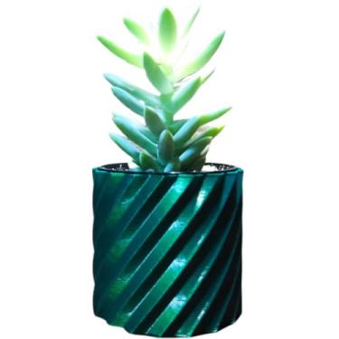 Imagem de Kit 2 Vasos Cachepot Mini Decorativo Com Suporte (Verde)