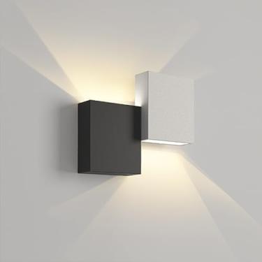 Imagem de Luminária de parede interna 12W LED regulável 3 temperaturas de cor Arandelas de parede de metal Decoração moderna Iluminação de parede Luz de parede para sala de estar Quarto Corredor Escad
