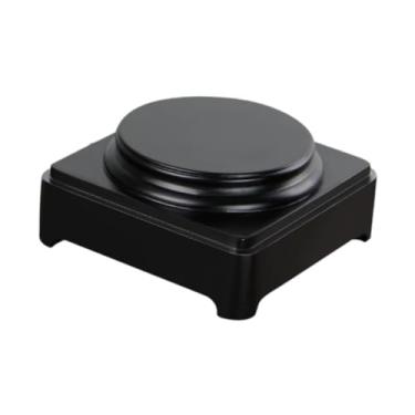 Imagem de Fancyes Base de escultura Base sólida base de madeira redonda Display Base Wood Stand para decoração de aquário Decoração de bule vaso Riser , 14.5cmx14.5cmx6.5cm